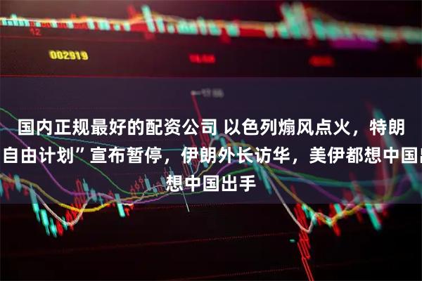 国内正规最好的配资公司 以色列煽风点火，特朗普“自由计划”宣布暂停，伊朗外长访华，美伊都想中国出手